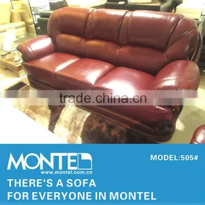Leather Wood Carved Sectional Sofa thumbnail-3