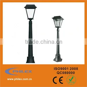 Outdoor Black Solar LED Post Lamp thumbnail-1