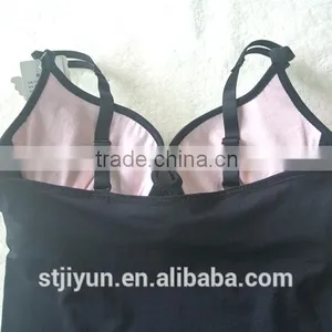 Black Seamless Padded Sport Wear Yoga Workout Gym Tank Top Women thumbnail-3