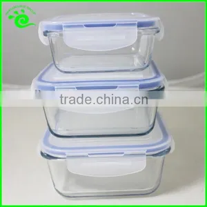 Square Thermo Airtight Glass Food Container With PP Lid thumbnail-3