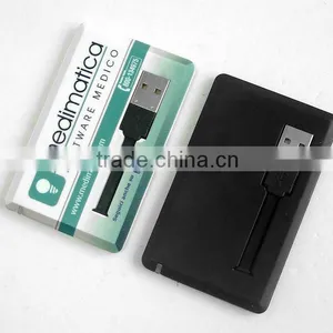 Slim Card Shape Usb Flash Drive With Leather Case thumbnail-1