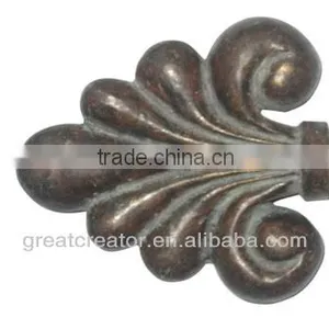 Home Decoration Accessories French Verdi Flur De Lis Finials; Window Drapery Rod Parts; Curtain Accessories Made in China thumbnail-1
