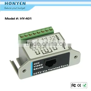 4 CH Passive Coaxial to UTP Balun Video Transceiver thumbnail-1