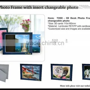 3D Lenticular Insert Changeable Photo With Desk Paper Frame thumbnail-1