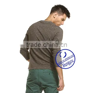 Custom Raglan Long Sleeve Mens T-shirt Wholesale thumbnail-3