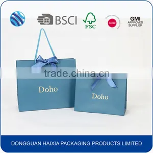 High Quality Embossing Paper Bag With Ribbon thumbnail-1