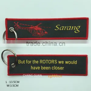 The Black Woven Label Key Ring thumbnail-1
