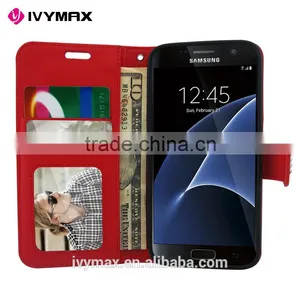 New Design Shining Rhinestone Leather Back Cover Stand Mobile Phone Case for Samsung,belt Clip Case for Samsung Galaxy s7 thumbnail-2