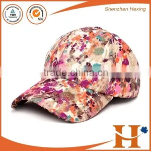 Colorful Flower Sports Hats, Custom Girls Golf Sports Cap, High Quality Women Sprots Hat thumbnail-1