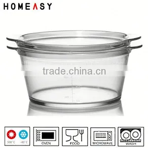 Round Pyrex High Borosilicate Glass Casserole thumbnail-1