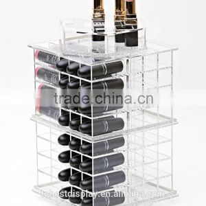 Excellent Rotating Clear Cusotm Wholesale Acrylic Lipstick Organizer/acrylic Lipstick Holder/acrylic Lipstick Tower thumbnail-1