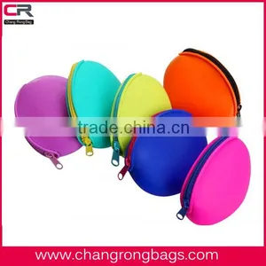 Unique New Design Standing Neoprene Silicone Zipper Zipper Handy Pouch, Smart Coin&key Case thumbnail-1