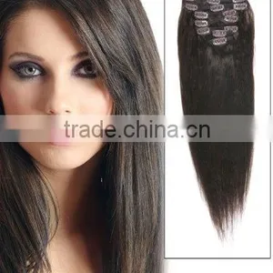 Wholesale Discount 100% Human Remy Cheap Indian Hair Clip in Extensions thumbnail-1