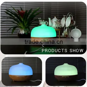 300ml Wood Pattern Cool Mist Humidifier Electric Aroma Diffuser for Salon Supplier's Choice thumbnail-1