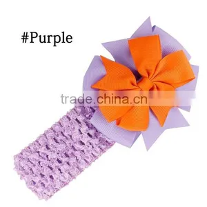 Kids Chiffon Flower Headband Children Accessories Baby Widen Headwear Hair Band thumbnail-3
