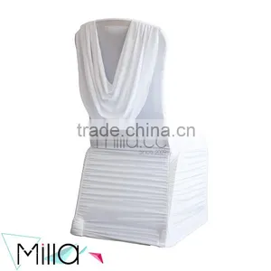 New Style Wedding Lycra Spandex Banquet Hotel Wedding Chair Cover With Valance Quality Choice thumbnail-1