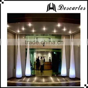Outdoor Triangle Shaped Decorative Pillars/inflatable LED Light Cone for Promotional thumbnail-1