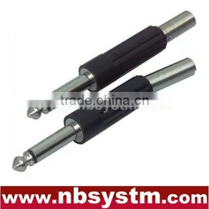 6.35mm Mono Plug Plastic With Spring thumbnail-1