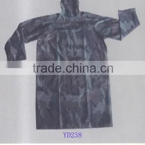 TAFFETA LONG RAINCOAT /PVC LONG RAINCOAT YD238 /CAMOUFLAGE COLOR LONG RAINCOAT thumbnail-1
