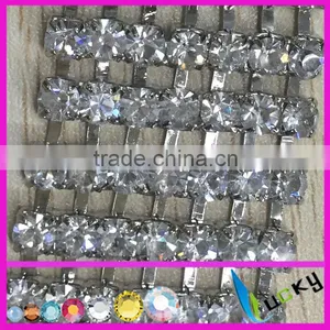 7rows High Quality Bling Decorative Multi Rows Crystal Rhinestone Loose Cup Chain for Dress Decoration thumbnail-1