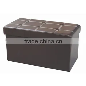 Purple Foldable Storage Ottoman thumbnail-6