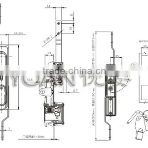 Rod Control Cabinet Lock With Tubular Key thumbnail-4
