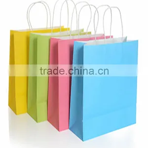 Newest Design Colorful Brown Kraft Paper Bag With Brown Twisted Handle thumbnail-1