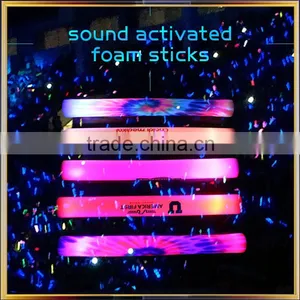 2016 New Portable Sound Activated LED Flashing Light Foam Glow Stick thumbnail-2