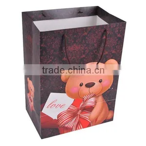 Lovely Bear Dark Color Paper Shopping Bag thumbnail-1