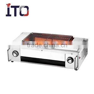 CS-05 Stainless Steel Smokeless Gas BBQ Grill With Fan thumbnail-1