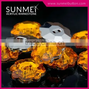 Flower Shaped Two Holes Acrylic Fashion Sew Buttons thumbnail-1