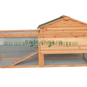 Wooden Rabbit Hutch With Run thumbnail-2