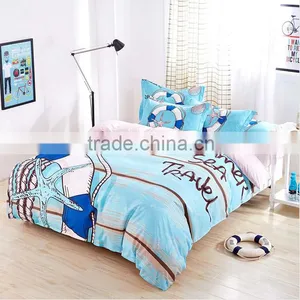 House Designer 100 Cotton Duvet Quilt Cover With Pillow Sky Color Carton Sea Capton Bedding Set thumbnail-1
