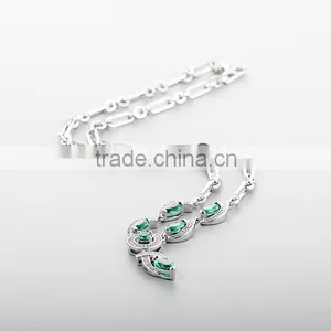 925 Sterling Silver Latest Design Beads Necklace Jewelry SNP027W thumbnail-4