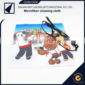 High Quality Custom Logo Printed Microfiber 3D Glasses Cleaning Cloth thumbnail-3