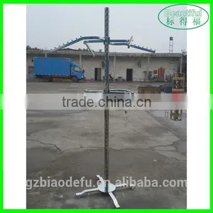 High Quality 2 Tiers 4way Clothing Display Stand,garment Rack Supplier thumbnail-2