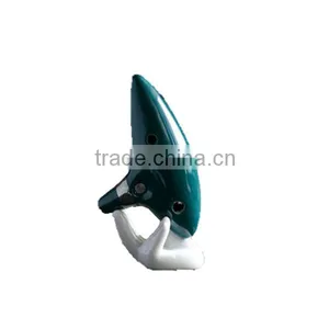 Free Shipping Dark Green 12 Holes Zelda Ceramic Ocarina thumbnail-1
