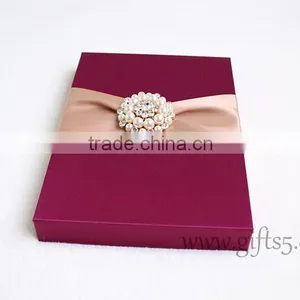 Gorgeous Burgundy Wedding Invitation Boxes thumbnail-4