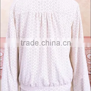 Casual Ladies Pig Suede Jacket Dyed Color and With Beautiful Flower Shaped Hole thumbnail-2