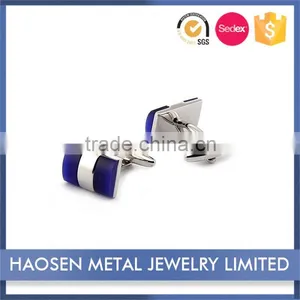 New Style Blue Gold Sand Or Blue Cat Eye Stone With Onyx Rhodium Stone Cufflinks For Men thumbnail-4