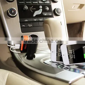 BC09 New Product Bluetooth FM Hands-free Car Charger With Cigarette Lighter Port thumbnail-3
