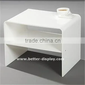 High Quality White Acrylic Dinning Table With Transparent Table Leg thumbnail-2