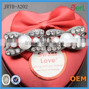 Double Heart Rhinestone Ribbon Slider thumbnail-1