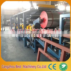 Used Corrugated Steel Profile Roll Forming Sandwich Panel Production Line thumbnail-1