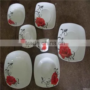 Shandong Porcelain Ware Factory Supply White Square Dinner Set thumbnail-1