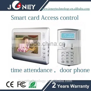 7''TFT Display Color Visual Controller With Time Attendance and Door Phone thumbnail-1