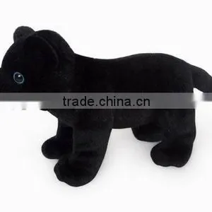 Factory Wholesale Realistic Standing Black Panther Plush Toy Stuffed Plush Jungle Animal Toy Super Soft Plush Black Panther Toy thumbnail-1