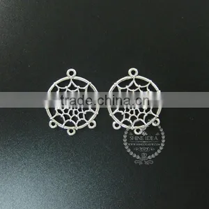 28*33mm Antiqued Silver Indian Dream Catcher Net Spider Meb DIY Pendant Charm Supplies Findings 1820277 thumbnail-1