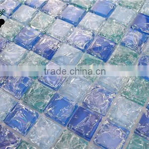 SMS14 Swimming Pool 4mm Multicolor Crystal Glass Bathroom Mosaic Tile thumbnail-6
