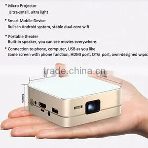 Portable Bluetooth Projector HDMI/MHL Dlp Link Home Theater 4K Full hd 1080p 3d Led Projector thumbnail-1
